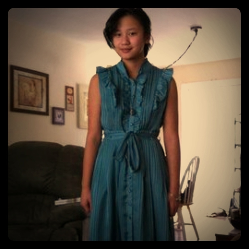 Vintage blue 70's dress